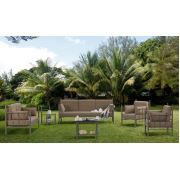 Unimet Lalas Dk Metal Bahçe Mobilyası 3+2+1+1 Kahverengi (Sehpalar Hariç) Kahverengi