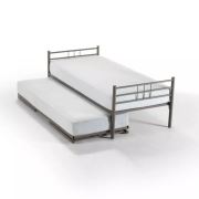 Unimet Yavrulu İkiz Metal Karyola 90X200 Kahverengi
