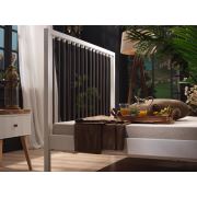 Unimet Breeze Çift Kişilik Metal Karyola 140x200 Beyaz-Kahverengi