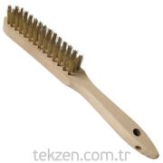 Tel Fırça Çelik Ağaç Saplı No:4-12240