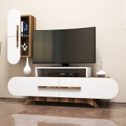 Variant Rose Duvar Raflı Tv Ünitesi Ceviz - Beyaz