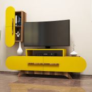 Variant Rose Duvar Raflı Tv Ünitesi Ceviz - Sarı