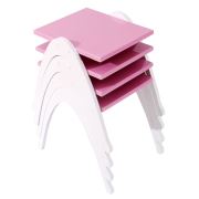Veys 4 Lü Coffe Table Zigon Sehpa Pembe