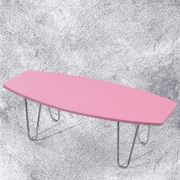 Veys Olips Orta Sehpa - Metal Ayak - Pembe