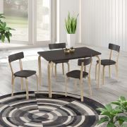 Vitale Tobi Masa Sandalye Seti Antrasit 120x80
