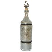 Vitale Rani Kabartmalı Eskitme Dekoratif Cam Şişe