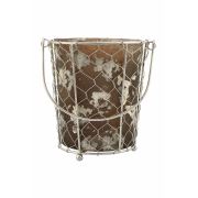 Vitale Kanta Bronz Metal Telli Cam Mumluk Orta Boy