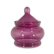 Vitale Mihir Bordo Cam Kapaklı Kubbe Vazo AK.FR0108