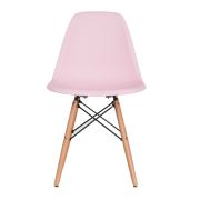 Vitale Aqua-S Pembe Ahşap Ayaklı Sandalye