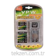 VPW Cr 998 Pilli Sarj Cıhazı 4x2500+4x1000 Pil Şarj Cihazı