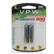 Vpw Şarjlı ince Kalem Pil 2'Ii 900 Mah NI-MH AA Blister