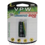 Vpw Şarjlı İnce Kalem Pil 2'Li 800Mah NI-MH AA Blister