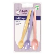 Wee Baby 123 3'lü Set Mama Kaşığı - Pembe