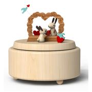 Woodeful Life Aşık Tavşanlar Ahşap Müzik Kutusu - 1033005