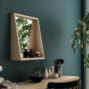 Woodesk Pastel Masif Natural Renk 50x45 Makyaj Aynası CPT2329-50