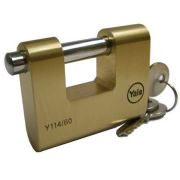 Yale 90 mm Oval Kayar Pimli Pirinç Asma Kilit Y114B/90/127/1