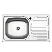 Asil AS07 Sağ Damlalıklı Düz Lavabo Evyesi İnset 43,5*76 Cm 304 0,6 Satin (Şifon Dahil)