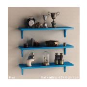 ZEN HOME UCLU DUVAR RAFI 20*70CM MAVI