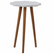 Zigzag Papatya Yan Sehpa 34 cm - Beyaz