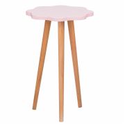 Zigzag Papatya Yan Sehpa 34 cm - Pembe