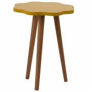 Zigzag Papatya Yan Sehpa 34 cm - Hardal Sarı