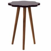 Zigzag Papatya Yan Sehpa 34 cm - Mor