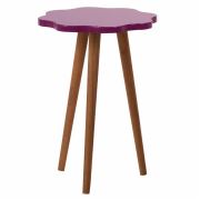 Zigzag Papatya Yan Sehpa 34 cm - Fuşya
