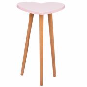 Zigzag Kalp Yan Sehpa 34 cm - Pembe