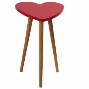 Zigzag Kalp Yan Sehpa 34 cm - Kırmızı