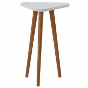 Zigzag Üçgen Yan Sehpa 34 cm - Beyaz