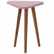 Zigzag Üçgen Yan Sehpa 34 cm - Pembe