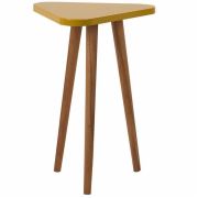 Zigzag Üçgen Yan Sehpa 34 cm - Hardal Sarı