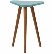 Zigzag Üçgen Yan Sehpa 34 cm - Mavi