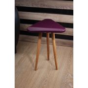 Zigzag Üçgen Yan Sehpa 34 cm - Mor