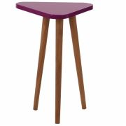 Zigzag Üçgen Yan Sehpa 34 cm - Fuşya