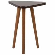 Zigzag Üçgen Yan Sehpa 34 cm - Kahve