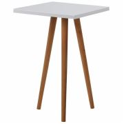 Zigzag Kare Yan Sehpa 34 cm - Beyaz