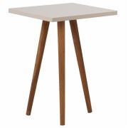 Zigzag Kare Yan Sehpa 34 cm - Krem