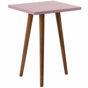 Zigzag Kare Yan Sehpa 34 cm - Pembe