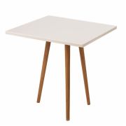 Zigzag Kare Orta Sehpa 50 cm - Krem