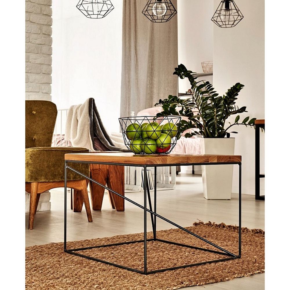 222 Concept Masif Ağaç Meşe Rengi 60x60 cm Orta Sehpa