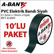 A-BANT Elektrik Bandı Siyah (10 Lu Paket)