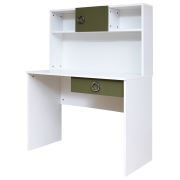 Alpino Soho Kitaplıklı Çalışma Masası 100x55x140 cm Beyaz/Çağla