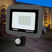 Apliqa 30W Sensörlü Projektör 6500K(Gün Işığı - Soğuk Beyaz) Ip65