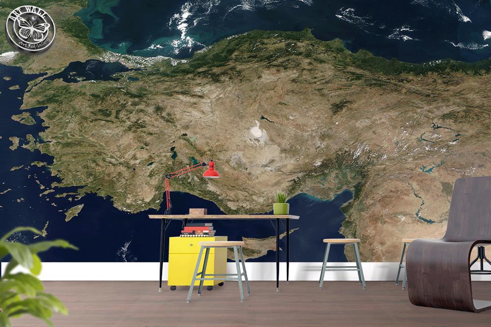 ArtWall Yapışkanlı Harita Resimli Duvar Kağıdı 180x120 cm Tekzen