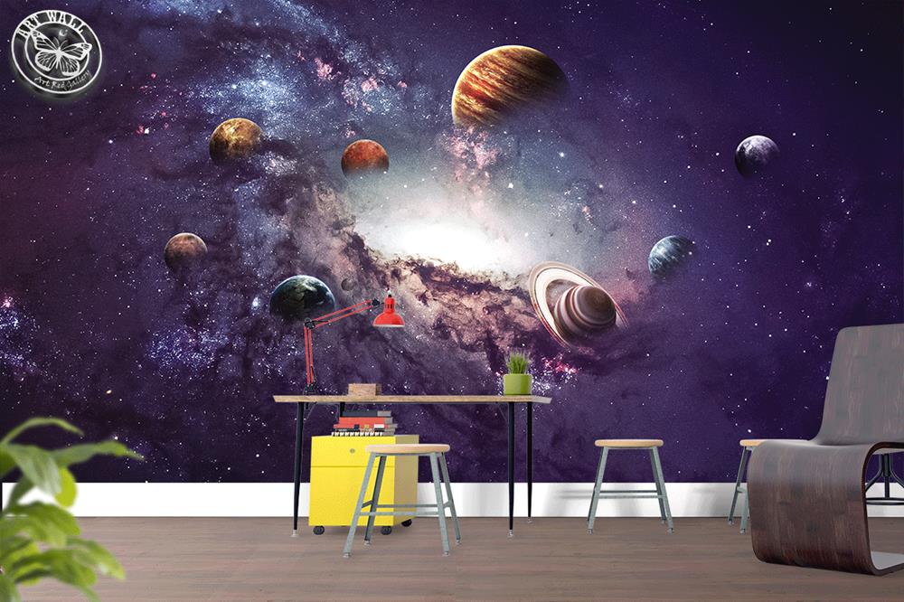 ArtWall Yapışkanlı DünyaUzay Resimli Duvar Kağıdı 180x120 cm Tekzen