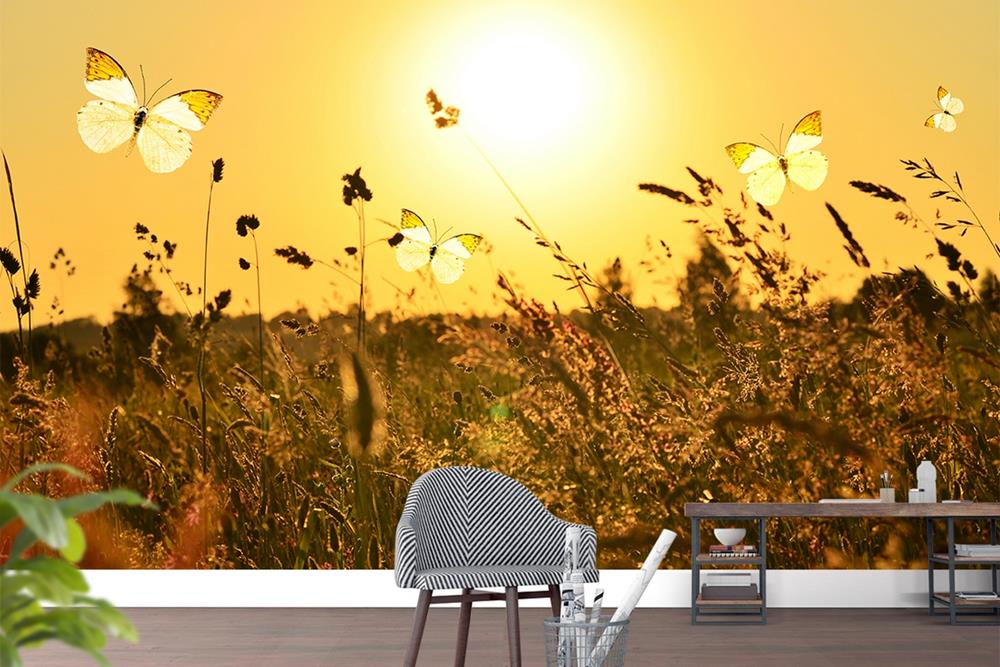 ArtWall Yapışkanlı Çiçek Resimli Duvar Kağıdı 160x100 cm Tekzen