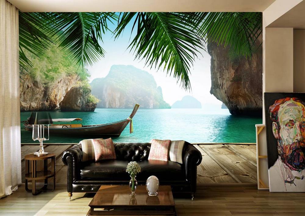 ArtWall Yapışkanlı SuDeniz Resimli Duvar Kağıdı 200x140 cm Tekzen