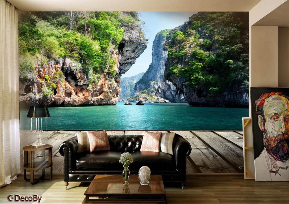ArtWall Yapışkanlı SuDeniz Resimli Duvar Kağıdı 200x140 cm Tekzen