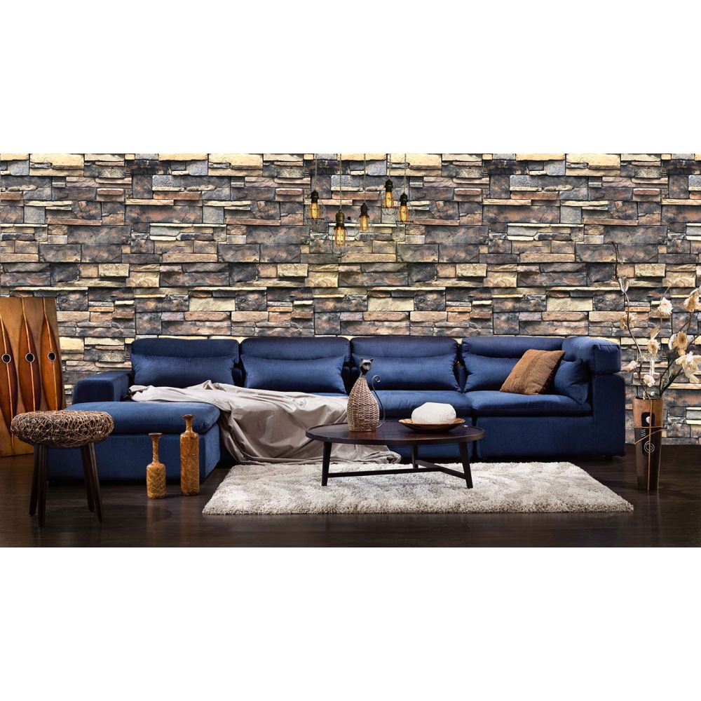 Art Wall Sarı Ve Kahve Tonları Asimetrik Kare Doğal Taş Duvar Kağıdı Art Wall Sarı Ve Kahve Tonları Asimetrik Kare Doğal Taş Duvar Kağıdı